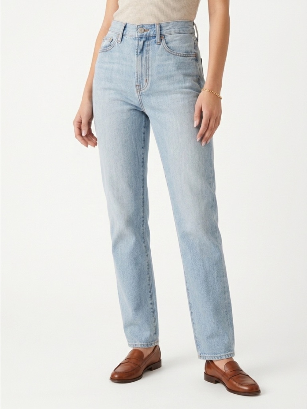 Madewell The Perfect Summer Jean High Rise Distressed Cotton Light Wash Denim 26 - Picture 1 of 13